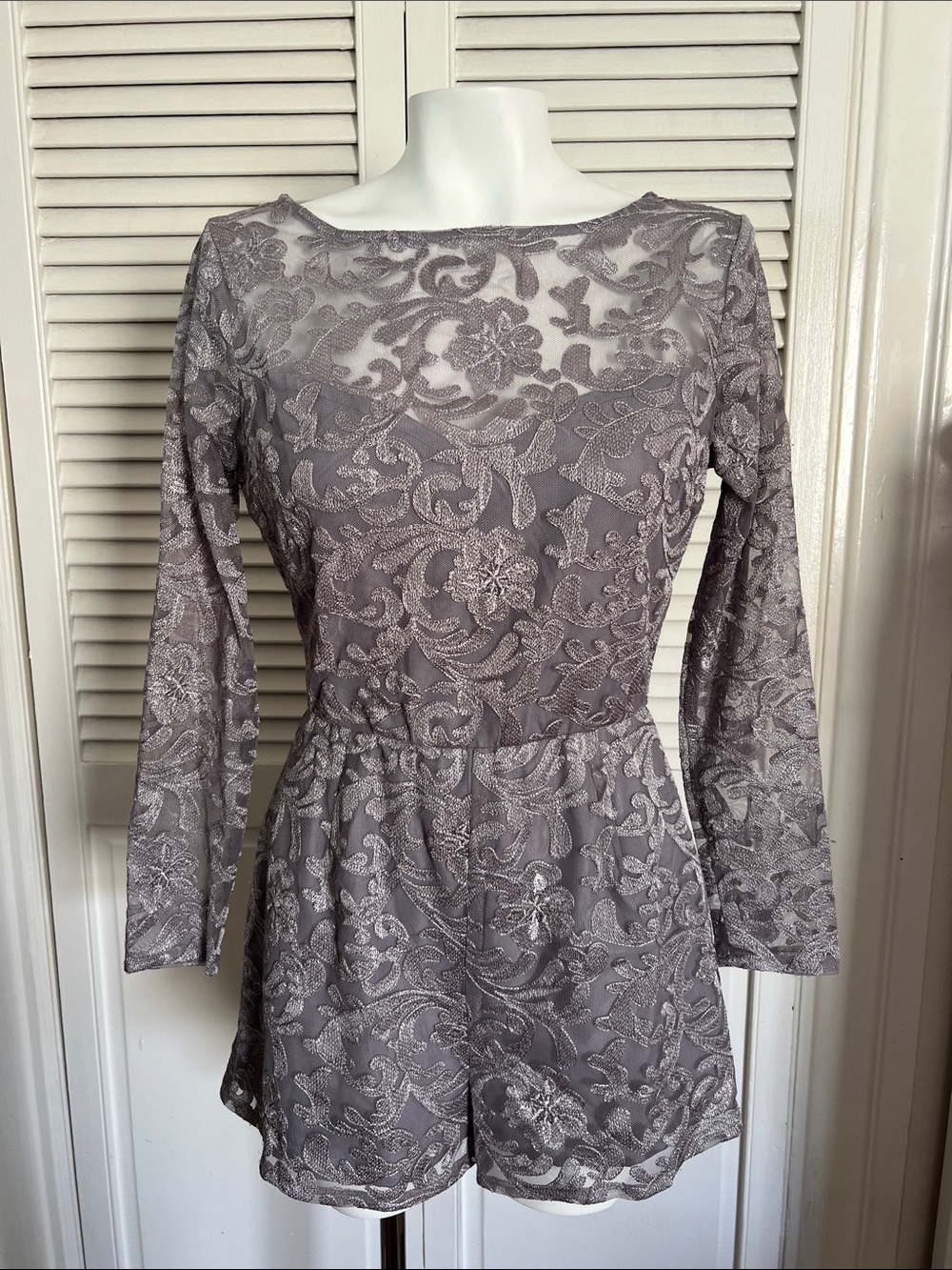 TAYLOR SWIFT Inspired Lavender appliqué romper jumpsuit